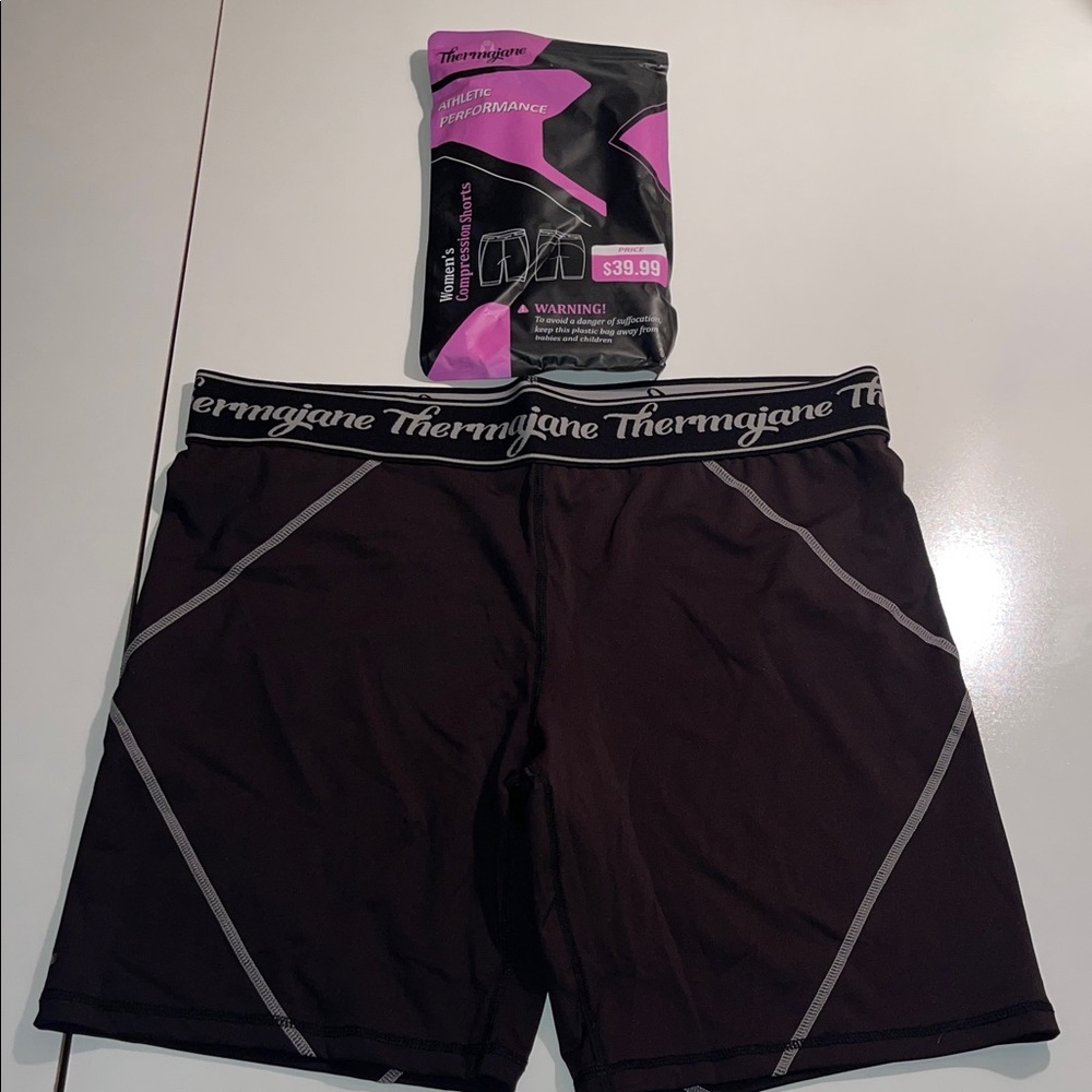 Thermajane Black Compression Shorts 2XL NWT